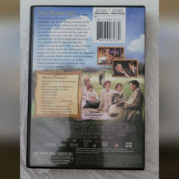 Finding Neverland DVD - Picture 2 of 2